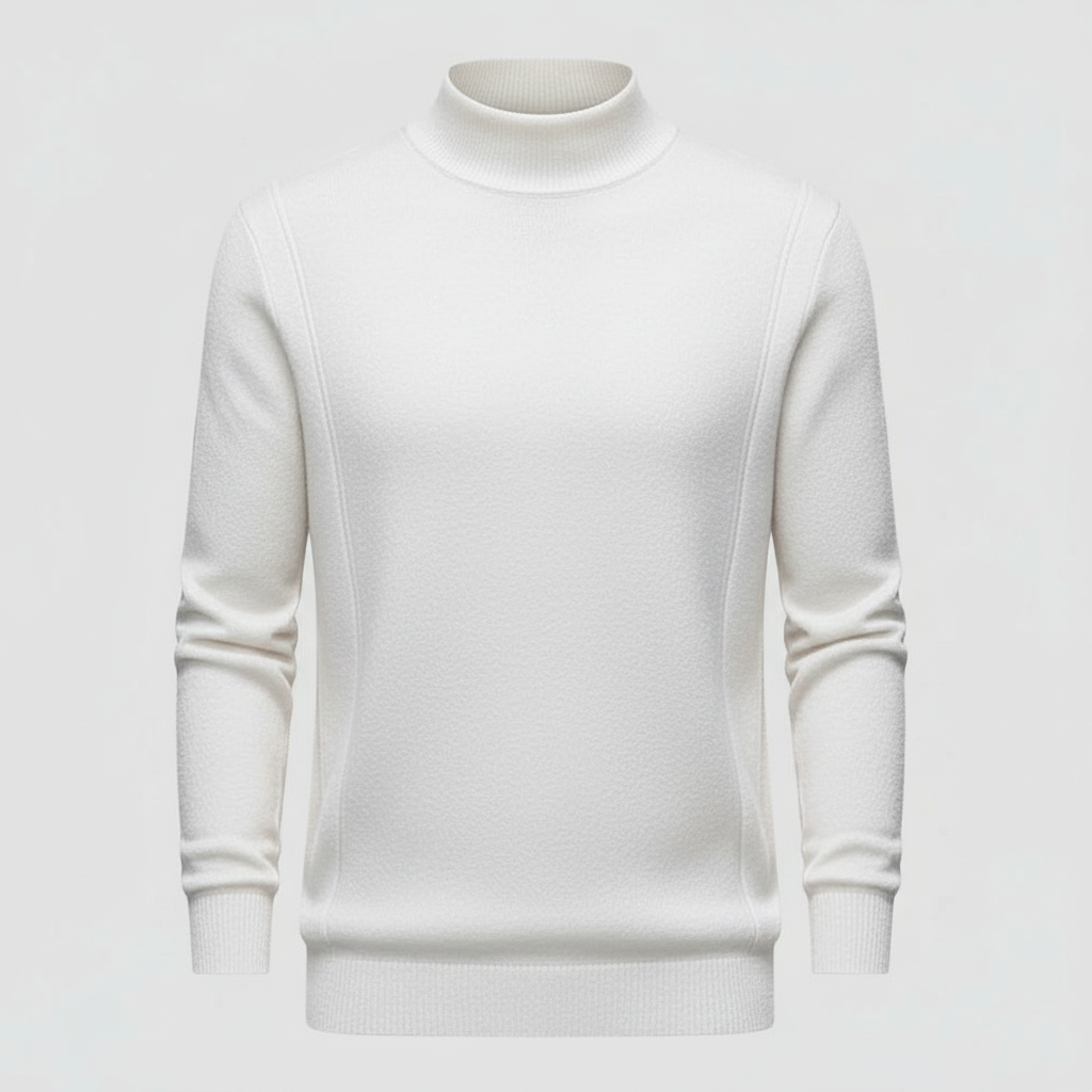 Men Sweatshirt | Crew Neck Pullover with Ribbed Cuffs