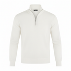 Men Sweater | V-Neck Fine Knit with Adjustable Front Zip