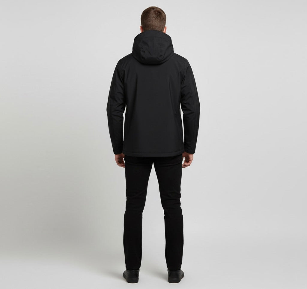 Men Jacket | Full-Zip Hip-Length Softshell Outerwear Fit