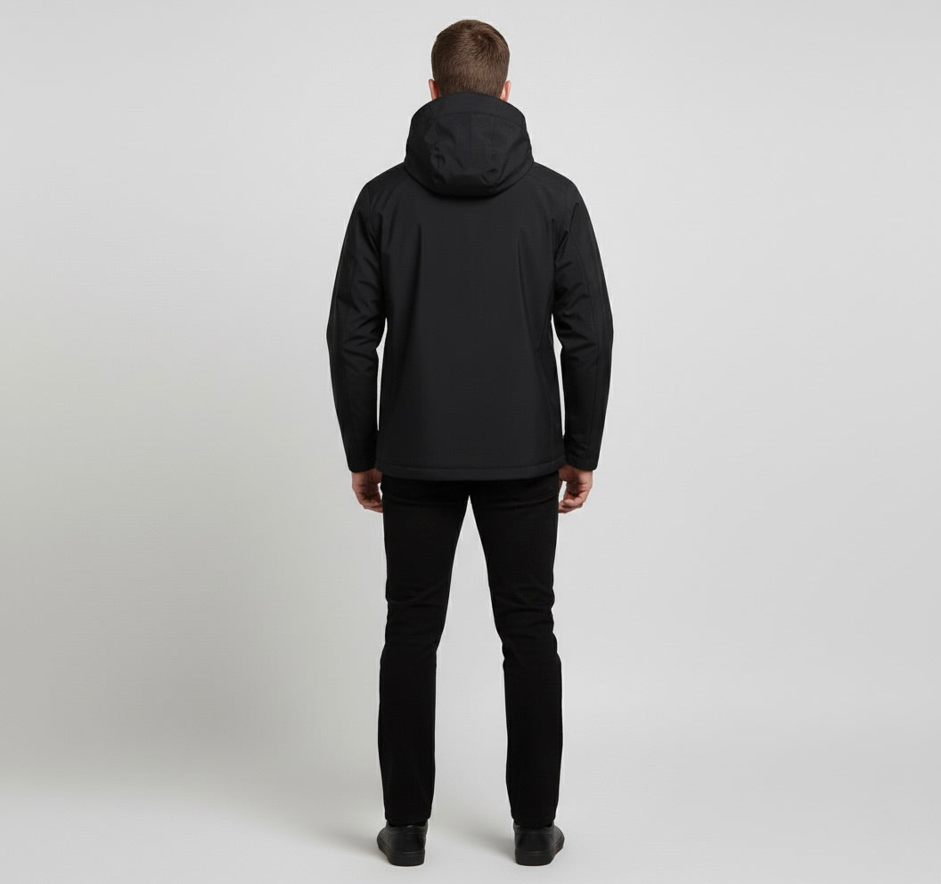 Men Jacket | Full-Zip Hip-Length Softshell Outerwear Fit