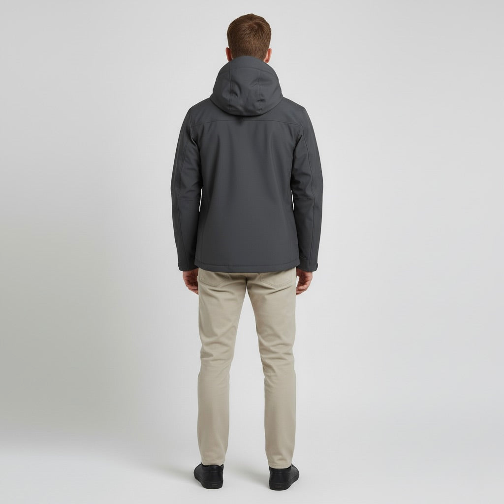 Men Jacket | Full-Zip Windproof Softshell Outdoor Fit