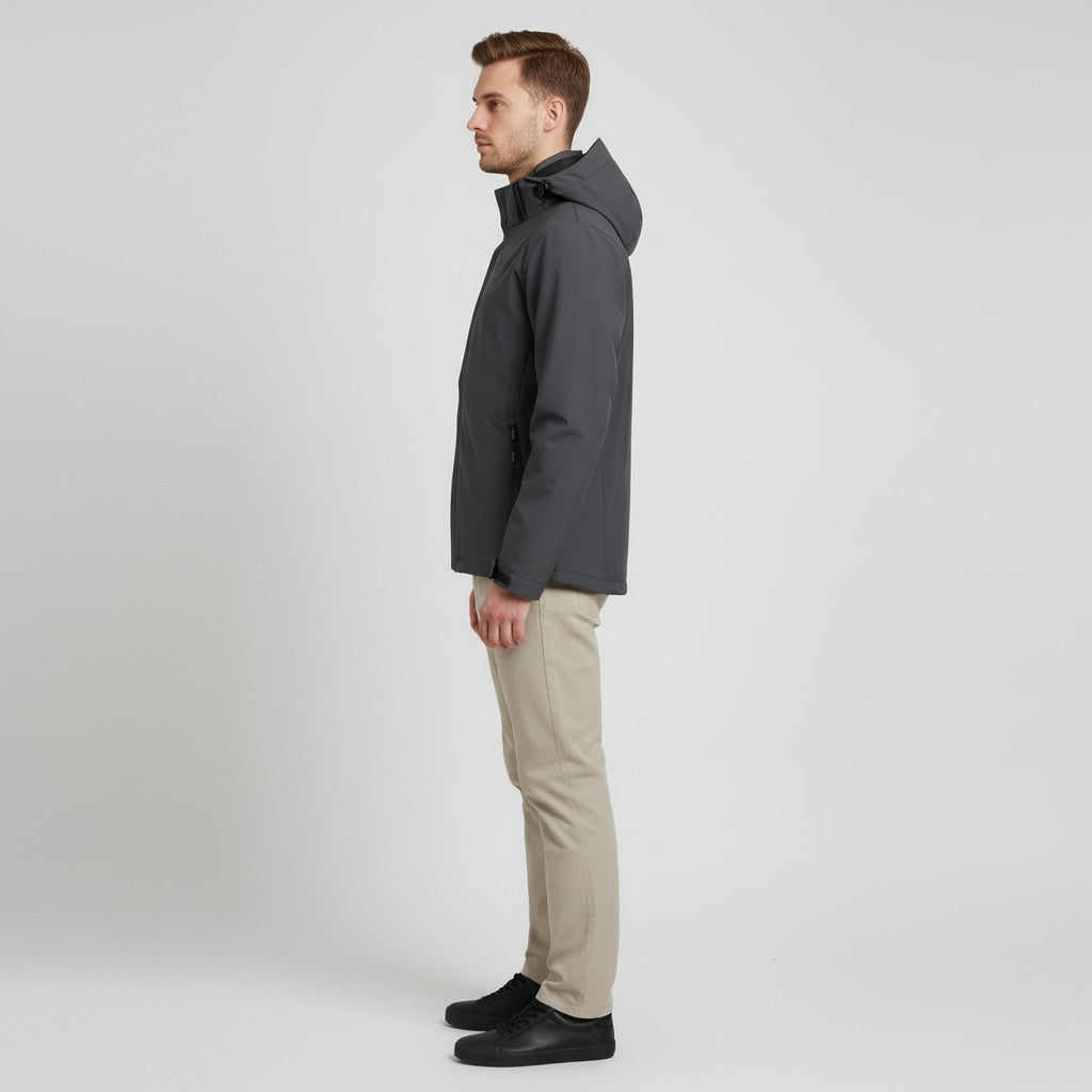Men Jacket | Full-Zip Windproof Softshell Outdoor Fit