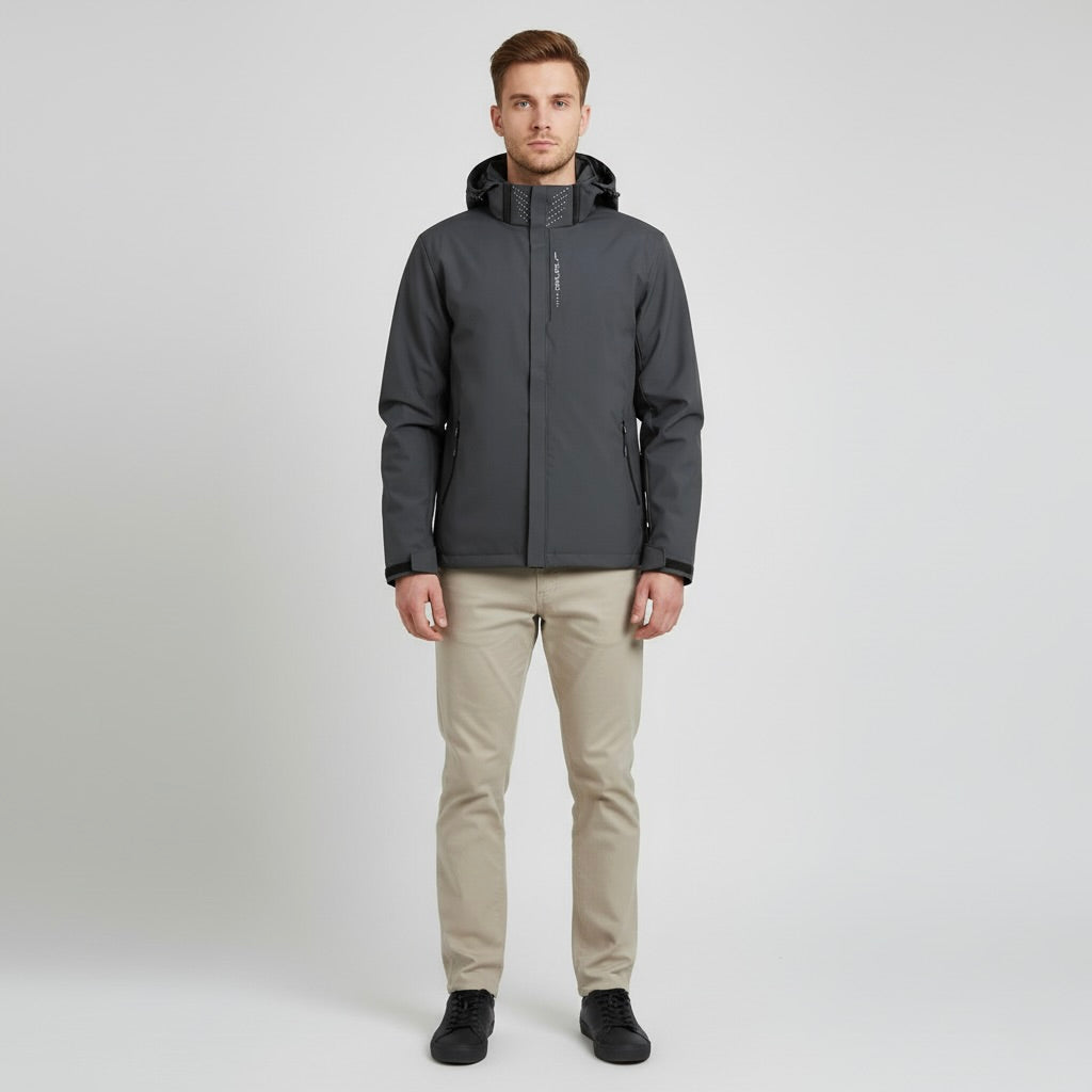 Men Jacket | Full-Zip Windproof Softshell Outdoor Fit