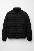 Men Jacket | Quilted Full-Zip with Elastic Cuffs Outdoor Fit