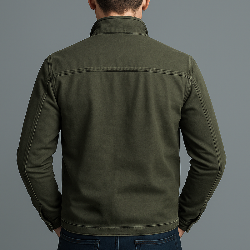 Men Jacket | Stand Collar Full-Zip Regular Fit Autumn Winter