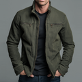 Men Jacket | Stand Collar Full-Zip Regular Fit Autumn Winter