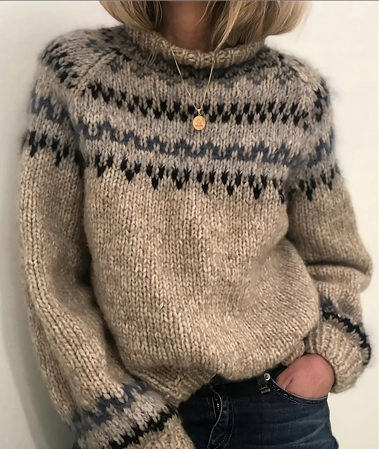 Women Sweater | High Collar Turtleneck with Long Sleeves