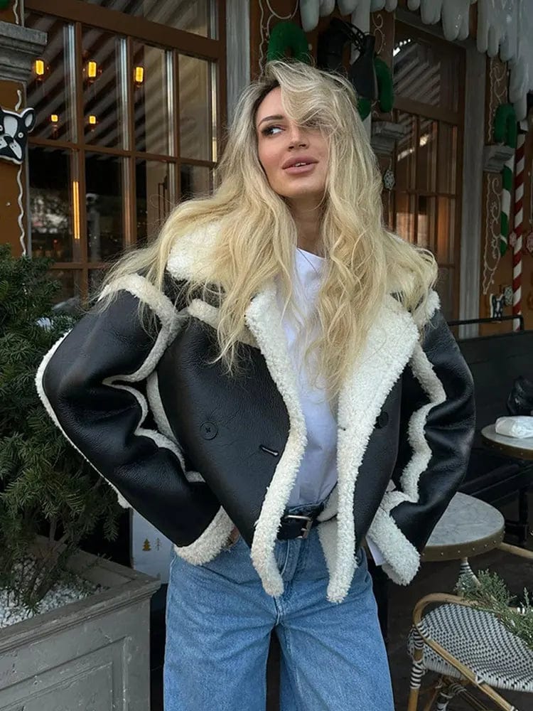 Women Jacket | Cropped Loose Fit for Winter Layering
