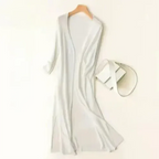 Women Cardigan | Open Front Extended Length Long Sleeve