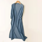 Women Cardigan | Open Front Extended Length Long Sleeve