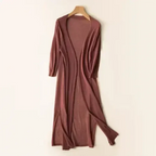 Women Cardigan | Open Front Extended Length Long Sleeve