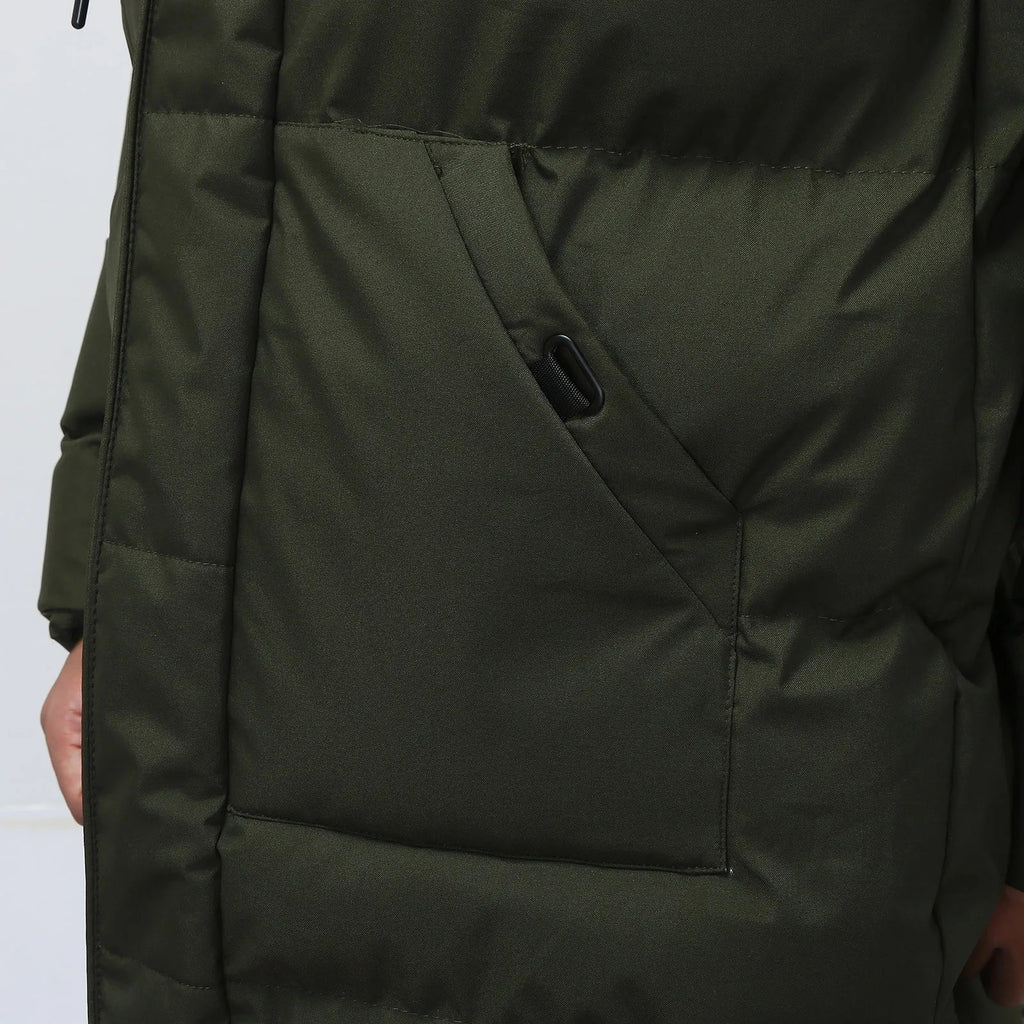 Men Jacket | Long Cut with Detachable Hood for Cold Weather