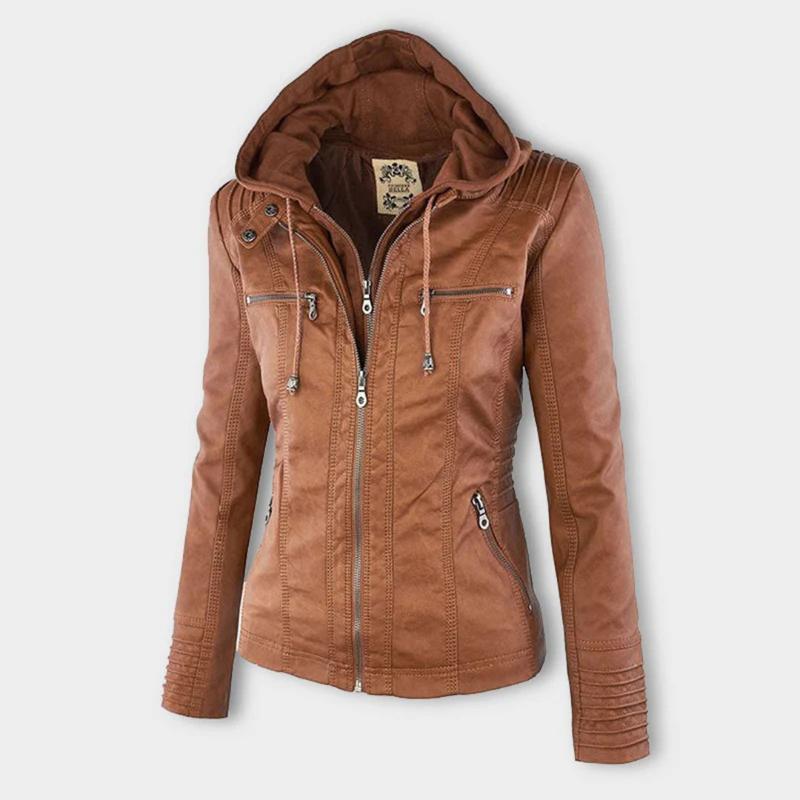 Women Jacket | Tailored Moto Fit with Removable Hood