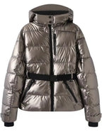 Women Jacket | Quilted Ski Design with Belt and Hood