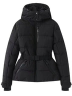Women Jacket | Quilted Ski Design with Belt and Hood