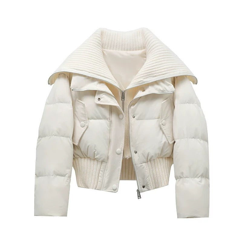 Women Jacket | Relaxed Fit with High Collar and Zip Front