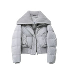 Women Jacket | Relaxed Fit with High Collar and Zip Front