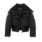 Women Jacket | Relaxed Fit with High Collar and Zip Front