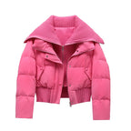 Women Jacket | Relaxed Fit with High Collar and Zip Front