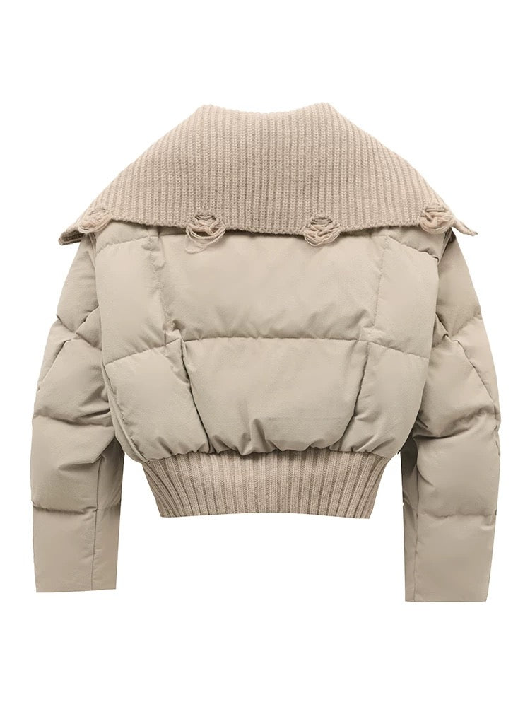 Women Jacket | Relaxed Fit with High Collar and Zip Front