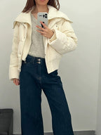 Women Jacket | Relaxed Fit with High Collar and Zip Front