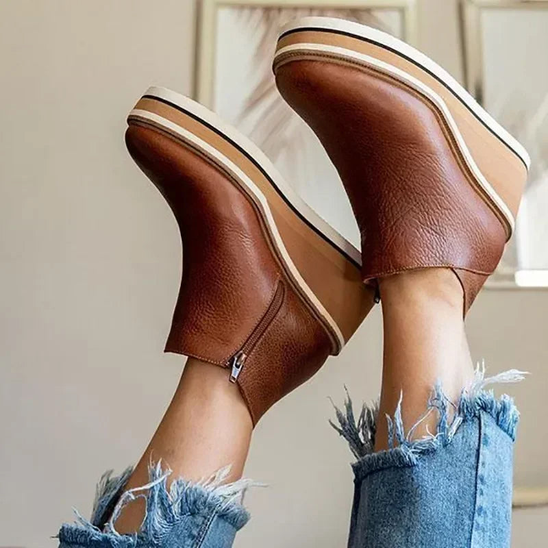 Women Boots | Chelsea Ankle Style with Platform Sole