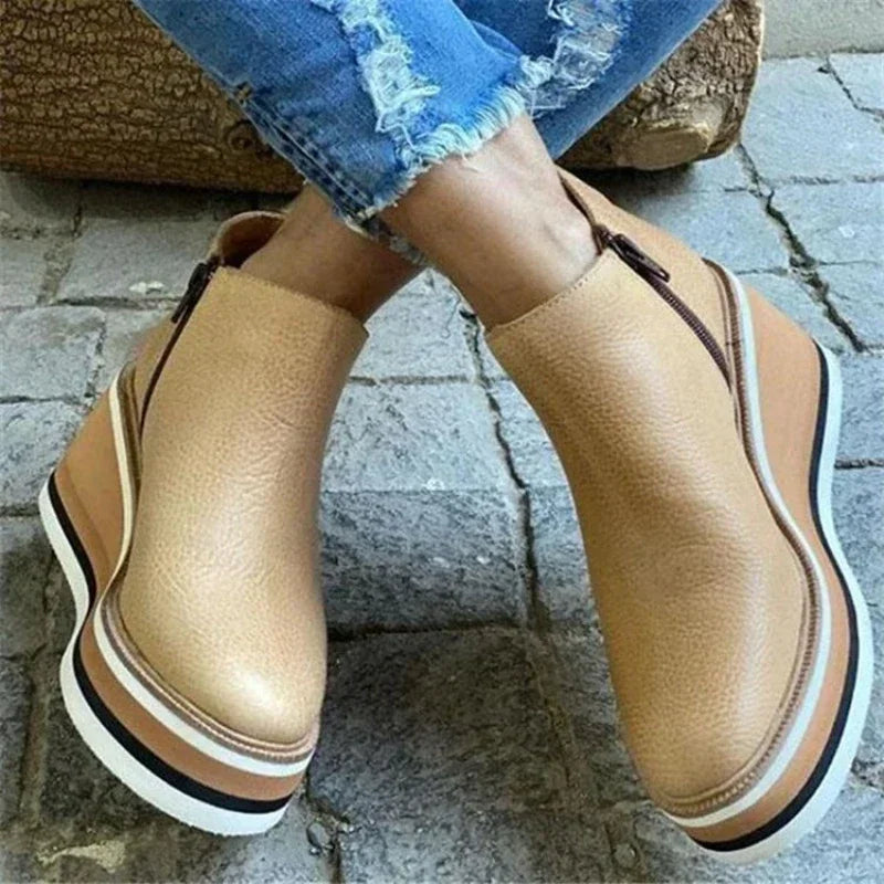 Women Boots | Chelsea Ankle Style with Platform Sole