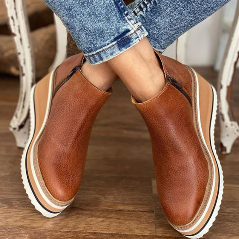Women Boots | Chelsea Ankle Style with Platform Sole