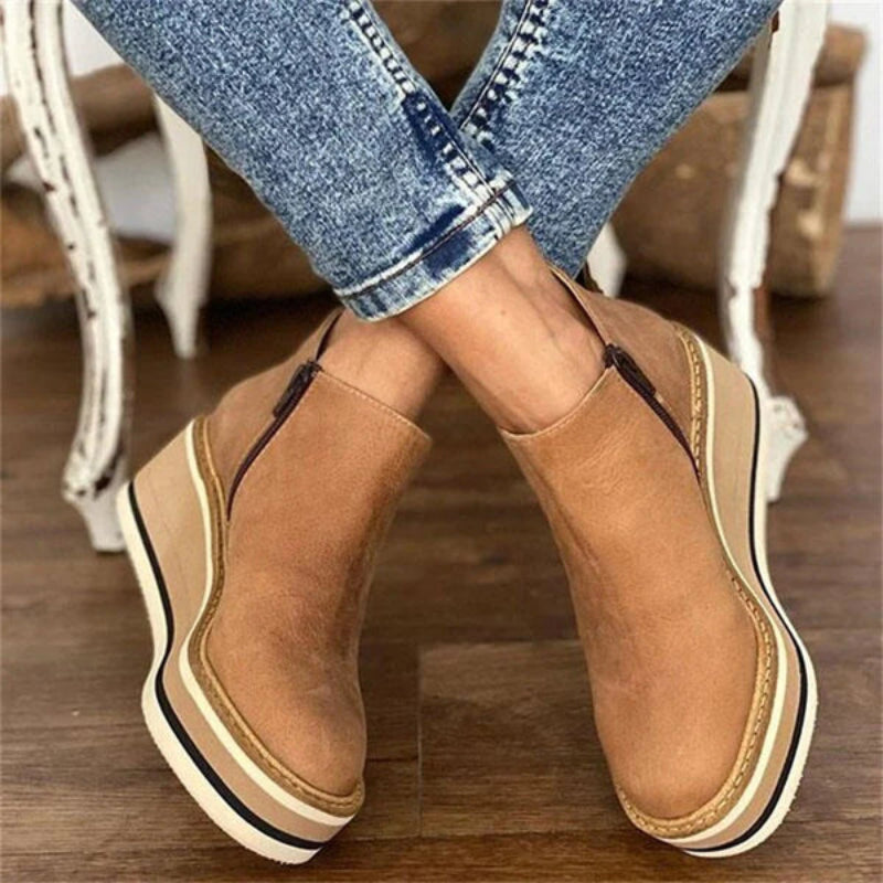 Women Boots | Chelsea Ankle Style with Platform Sole