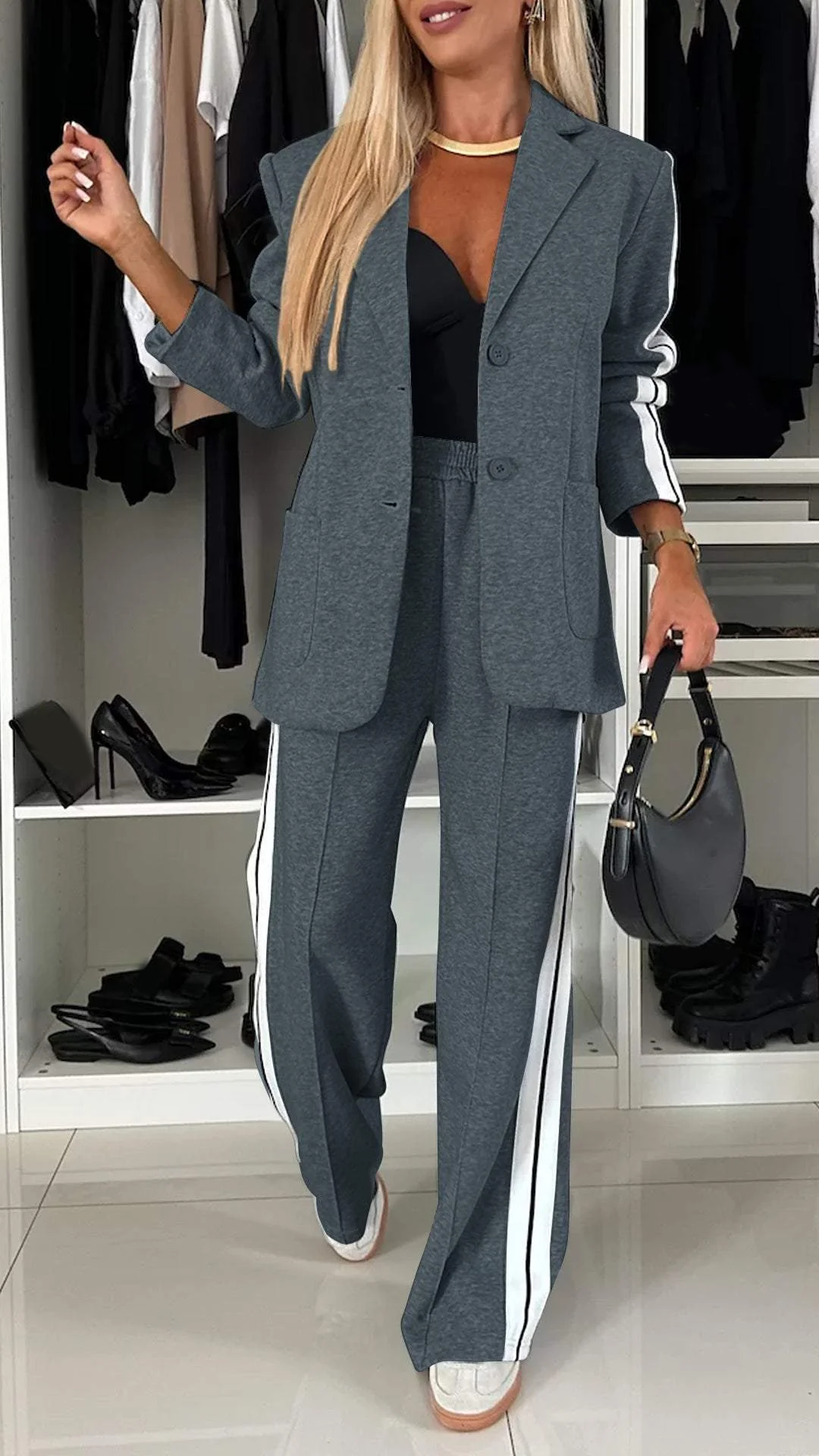 Women Suit Set | Relaxed Fit Blazer and Trouser Two-Piece
