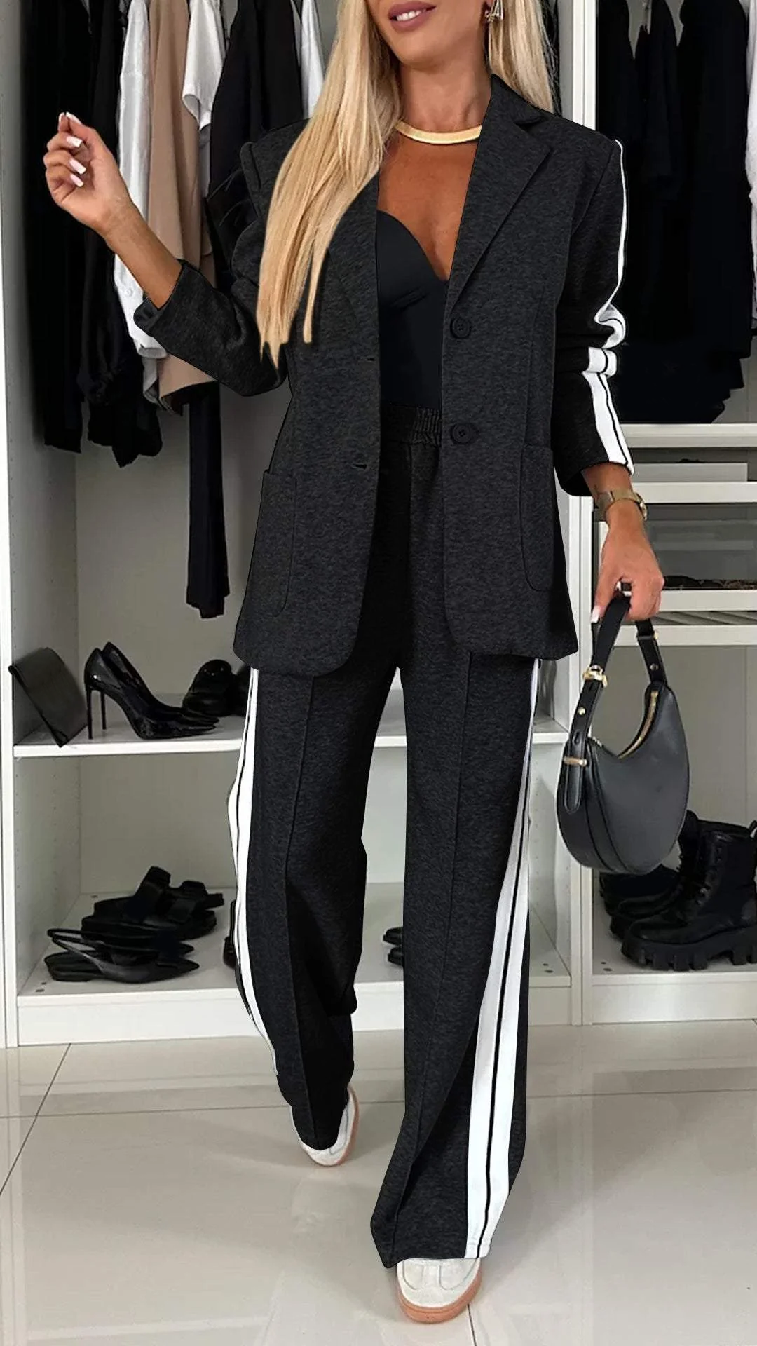 Women Suit Set | Relaxed Fit Blazer and Trouser Two-Piece