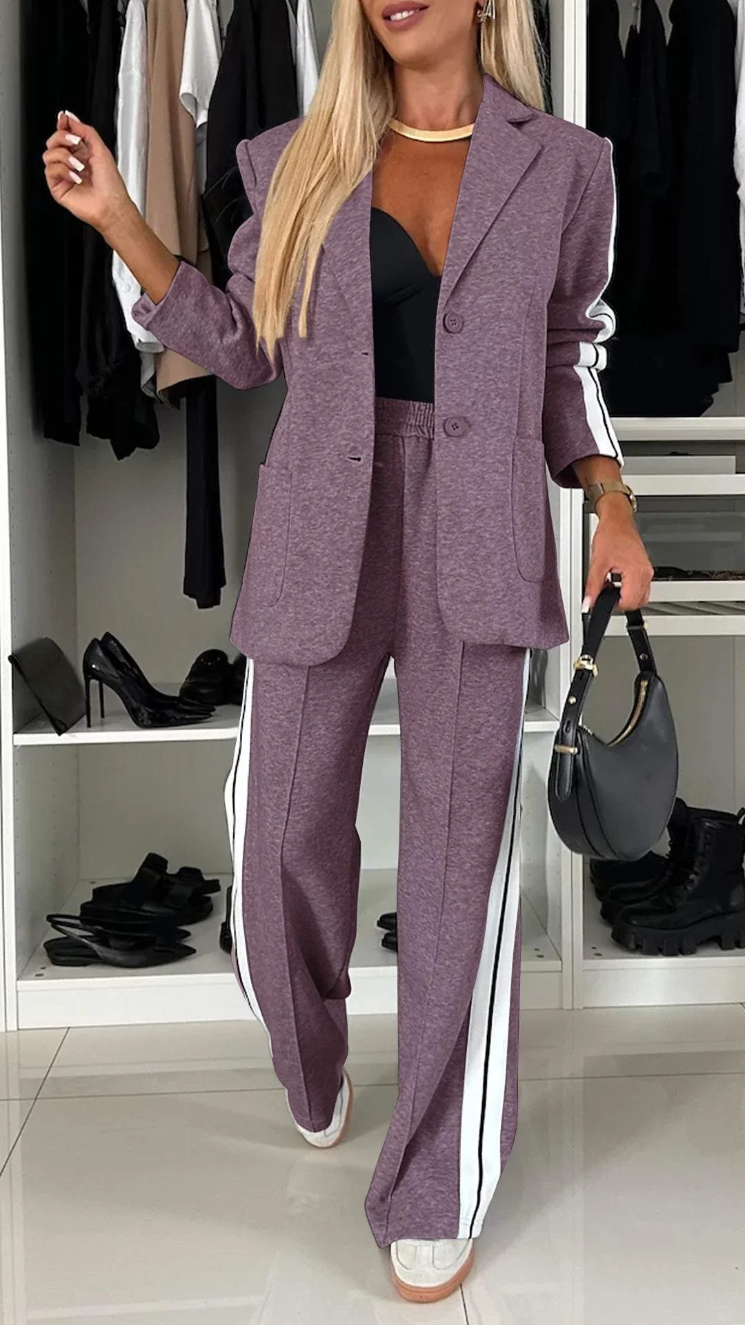 Women Suit Set | Relaxed Fit Blazer and Trouser Two-Piece