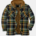 Men Jacket | Quilted Lining Shirt-Style Front Button Closure