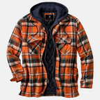Men Jacket | Quilted Lining Shirt-Style Front Button Closure