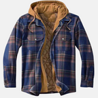 Men Jacket | Quilted Lining Shirt-Style Front Button Closure