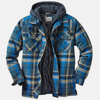 Men Jacket | Quilted Lining Shirt-Style Front Button Closure