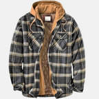 Men Jacket | Quilted Lining Shirt-Style Front Button Closure