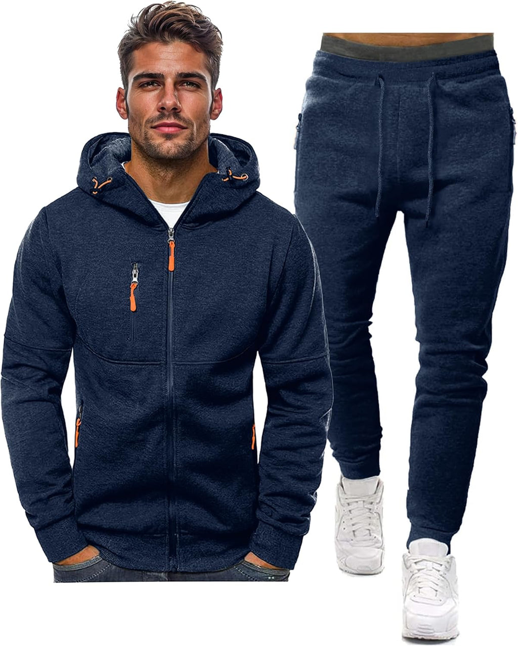 Men Set | Zip Hooded Top and Jogger Trousers Regular Fit