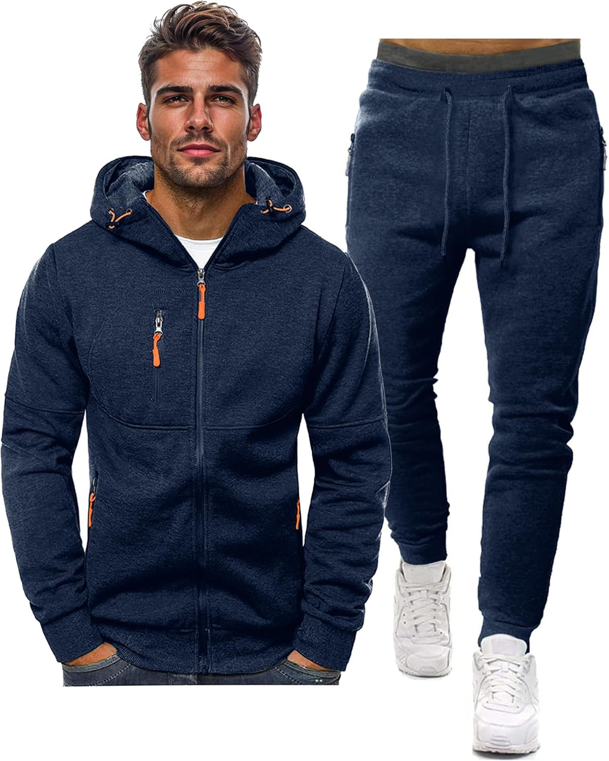 Men Set | Zip Hooded Top and Jogger Trousers Regular Fit