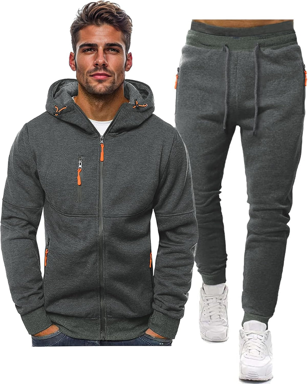 Men Set | Zip Hooded Top and Jogger Trousers Regular Fit