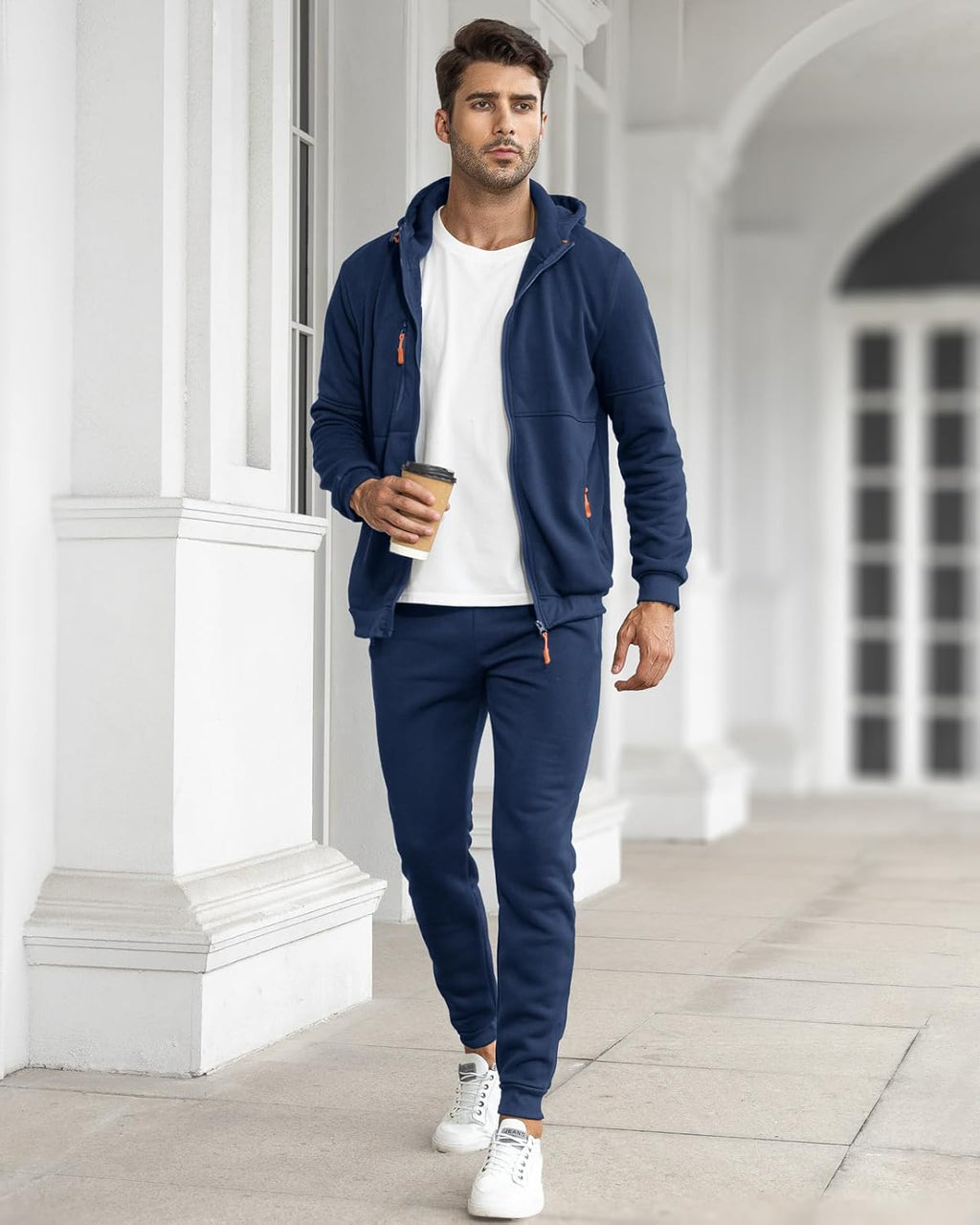 Men Set | Zip Hooded Top and Jogger Trousers Regular Fit