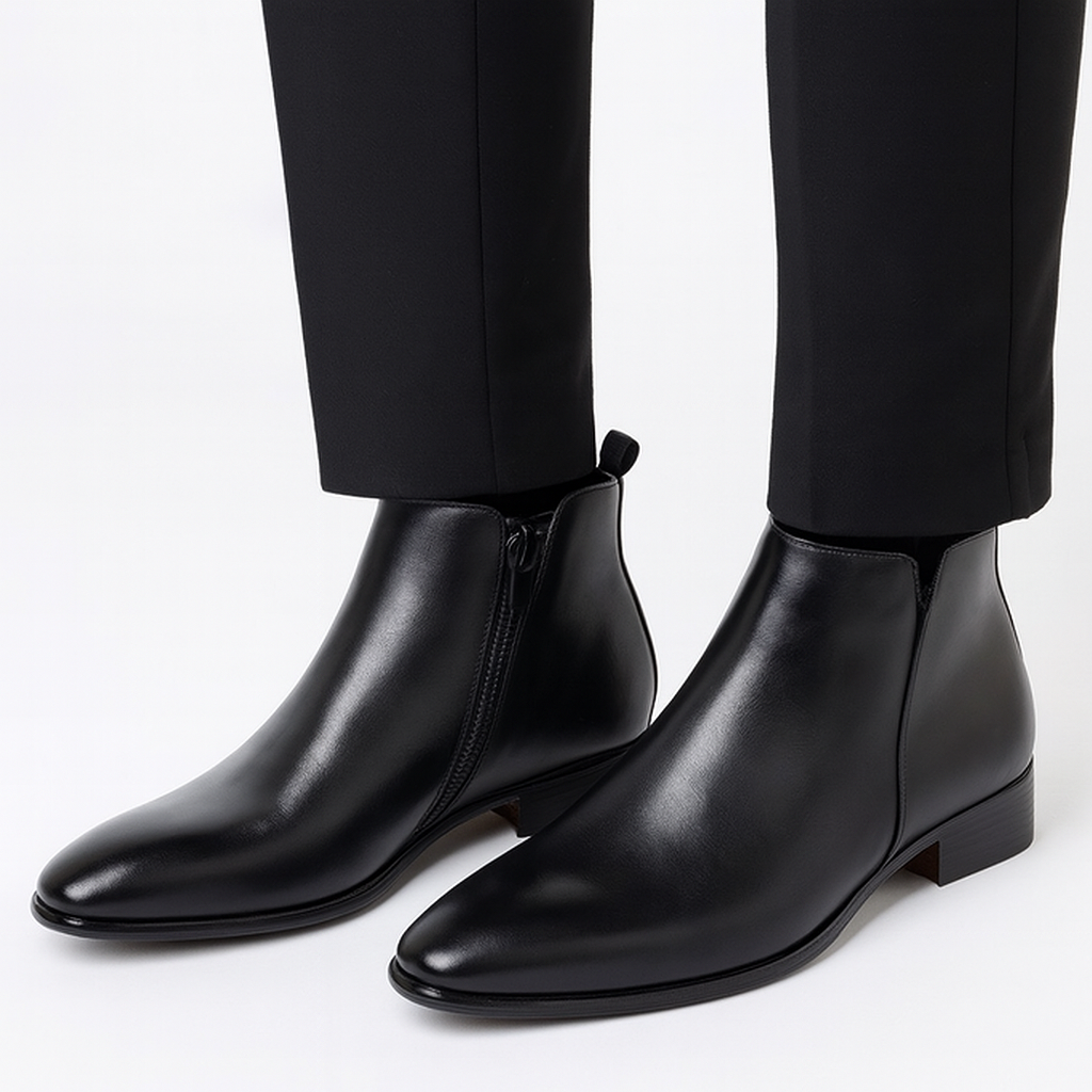 Men Boots | Ankle Height with Side Zip Closure