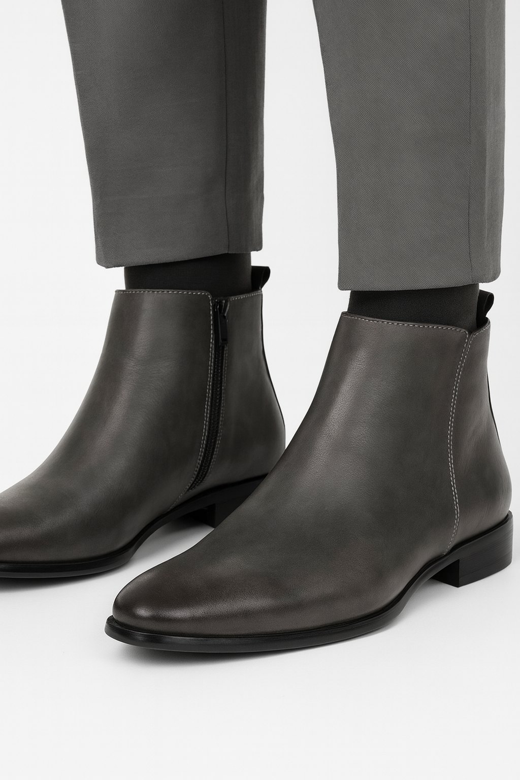 Men Boots | Ankle Height with Side Zip Closure