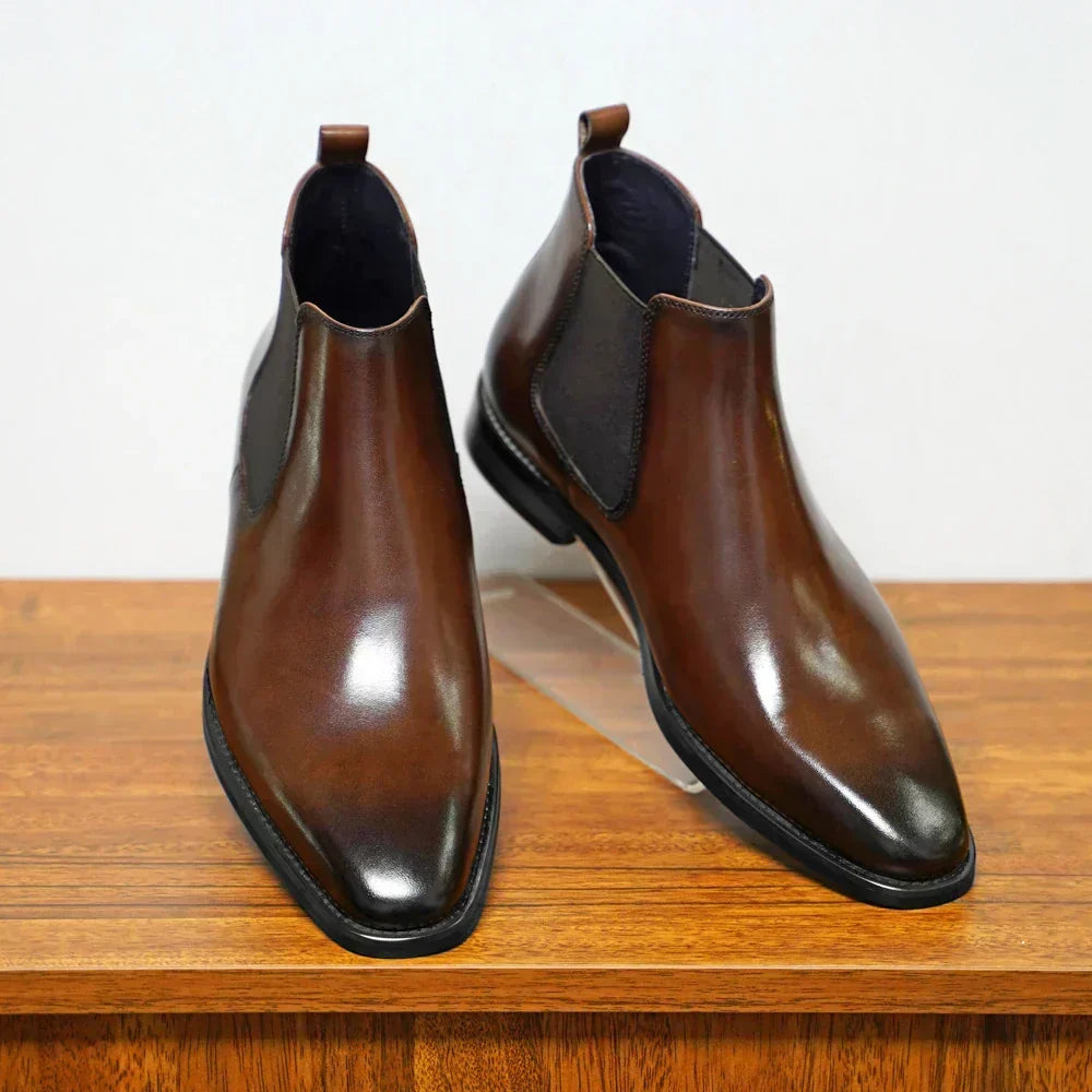 Men Boots | Pointed Toe with Elastic Side Panels