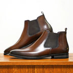 Men Boots | Pointed Toe with Elastic Side Panels