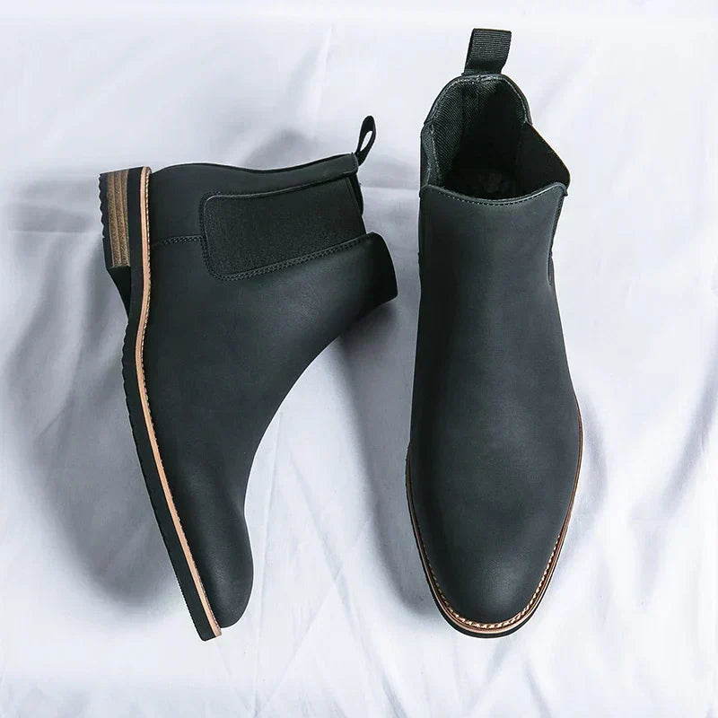 Men Shoes Chelsea | Slip-On Ankle Height with Side Elastic
