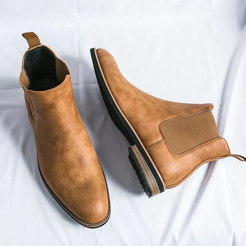 Men Shoes Chelsea | Slip-On Ankle Height with Side Elastic