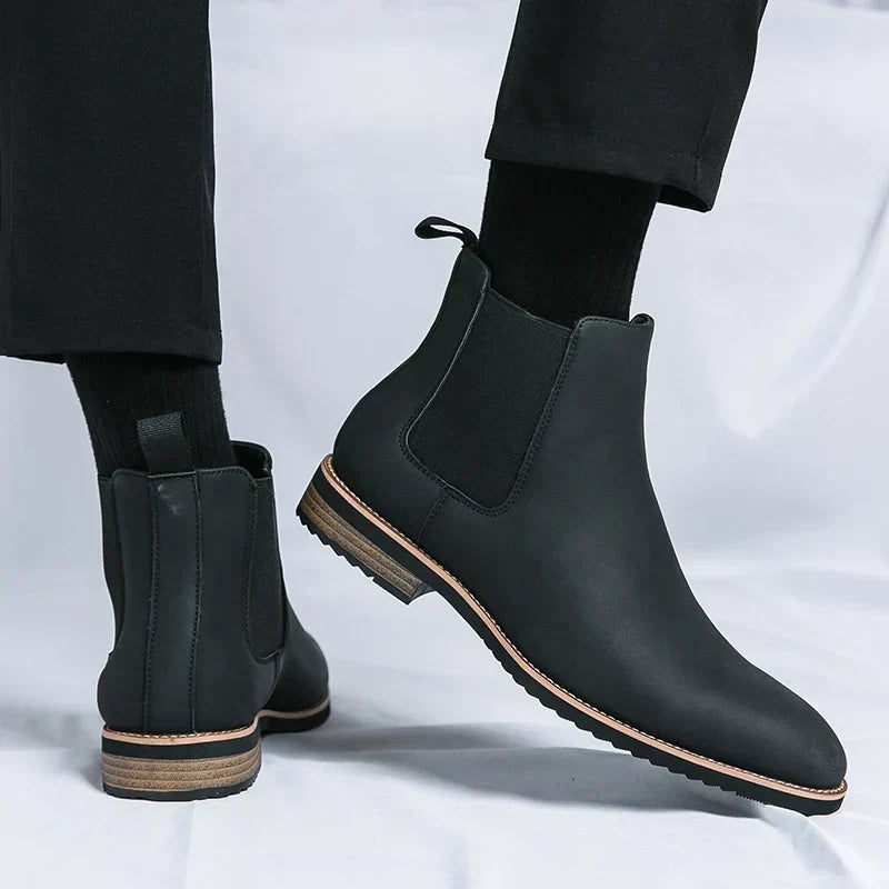 Men Shoes Chelsea | Slip-On Ankle Height with Side Elastic