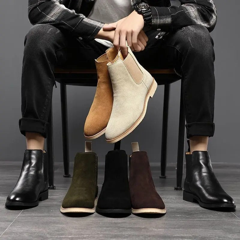 Men Chelsea Boots | Slip-On Design with Rear Pull Loop