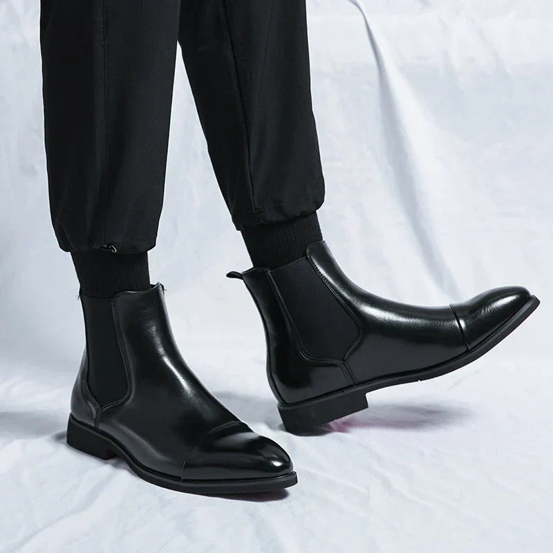 Men Boots | Slip-On Chelsea Cut Above the Ankle